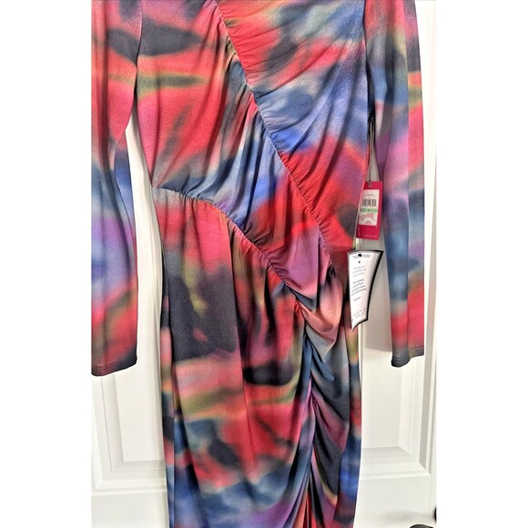 Vince Camuto Women's Colorful Chic Printed Long-Sleeve Bodycon Dress Multi 8 - Picture 5 of 12